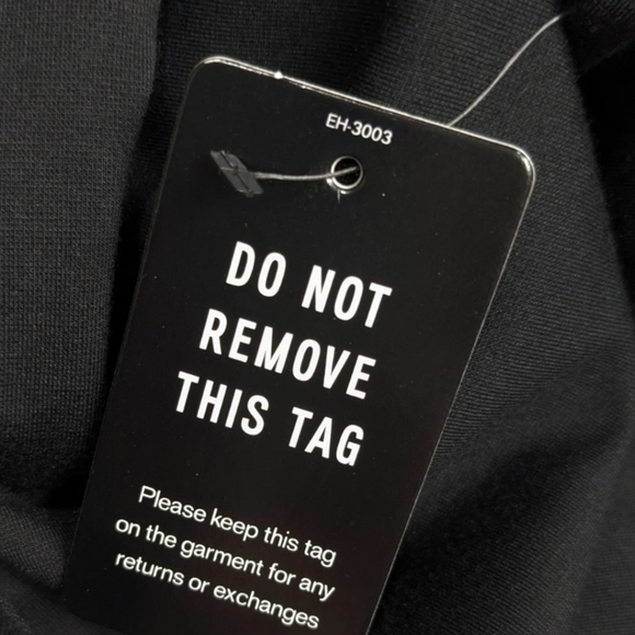 NWT Express Puff Sleeve Dress S Long Sleeve Black Drop Shoulder Sheath Oversized - Picture 9 of 10